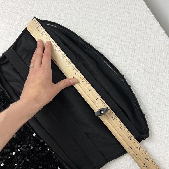 Brand New Shein Women Small 4 Black Sequin Strapless Eveningwear Slip Dress Gown - Picture 12 of 14
